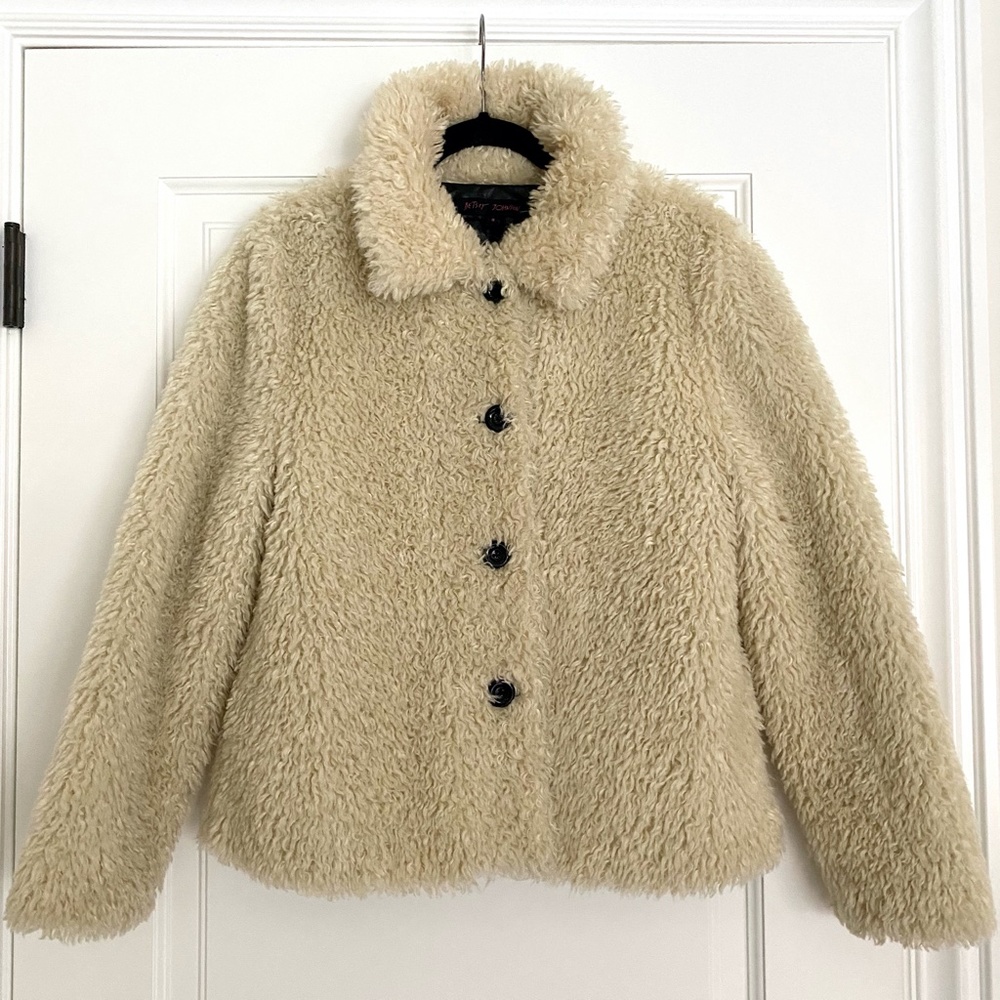 Betsey Johnson Teddy Bear Faux Fur Jacket - S - Picture 2 of 7